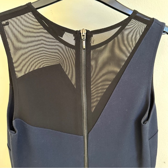 Topshop - blue dress with mesh detailing - Picture 4 of 10